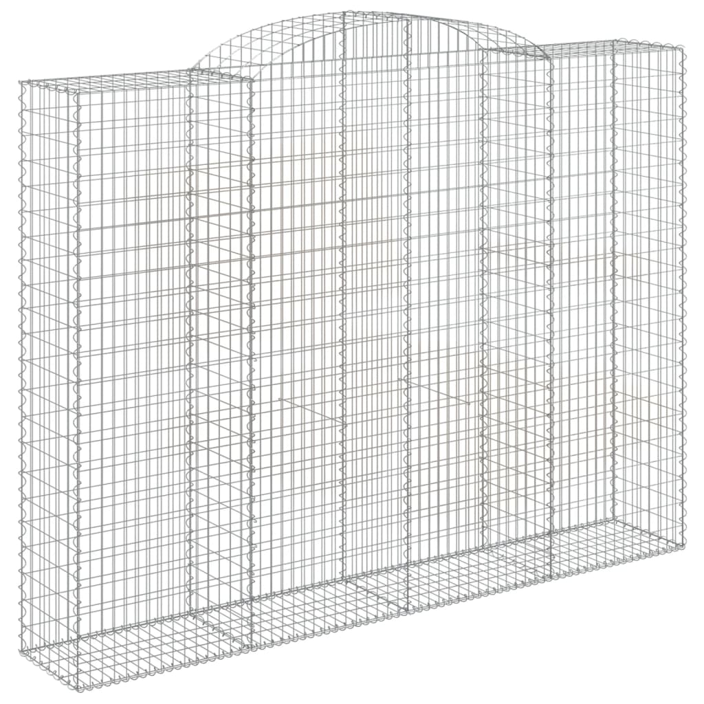Arched Gabion Baskets 2 pcs 300x50x220/240 cm Galvanised Iron