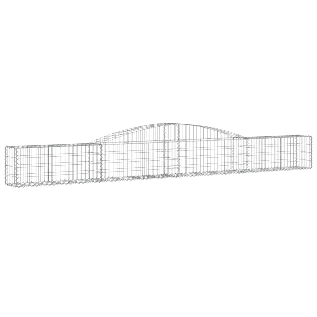 Arched Gabion Baskets 2 pcs 400x30x40/60 cm Galvanised Iron