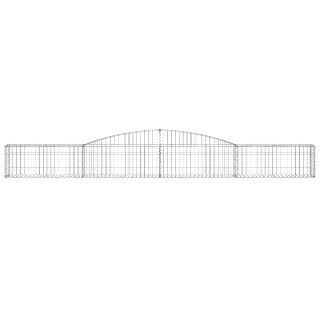 Arched Gabion Baskets 2 pcs 400x30x40/60 cm Galvanised Iron