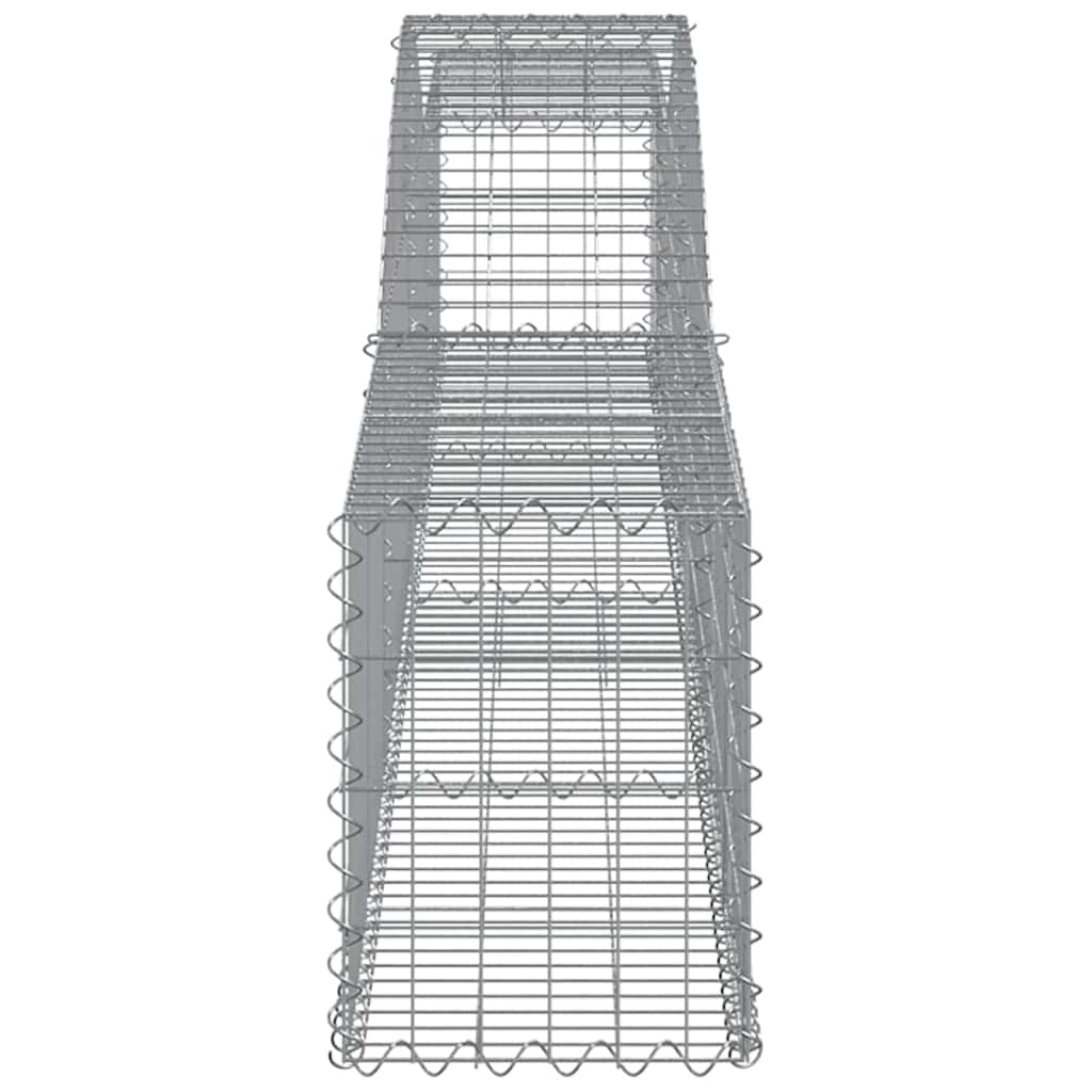 Arched Gabion Baskets 2 pcs 400x30x40/60 cm Galvanised Iron