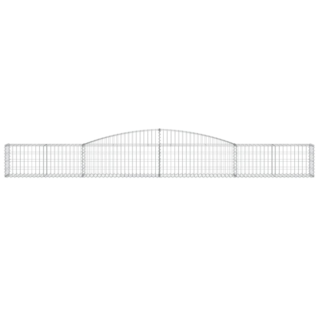 Arched Gabion Baskets 8 pcs 400x30x40/60 cm Galvanised Iron