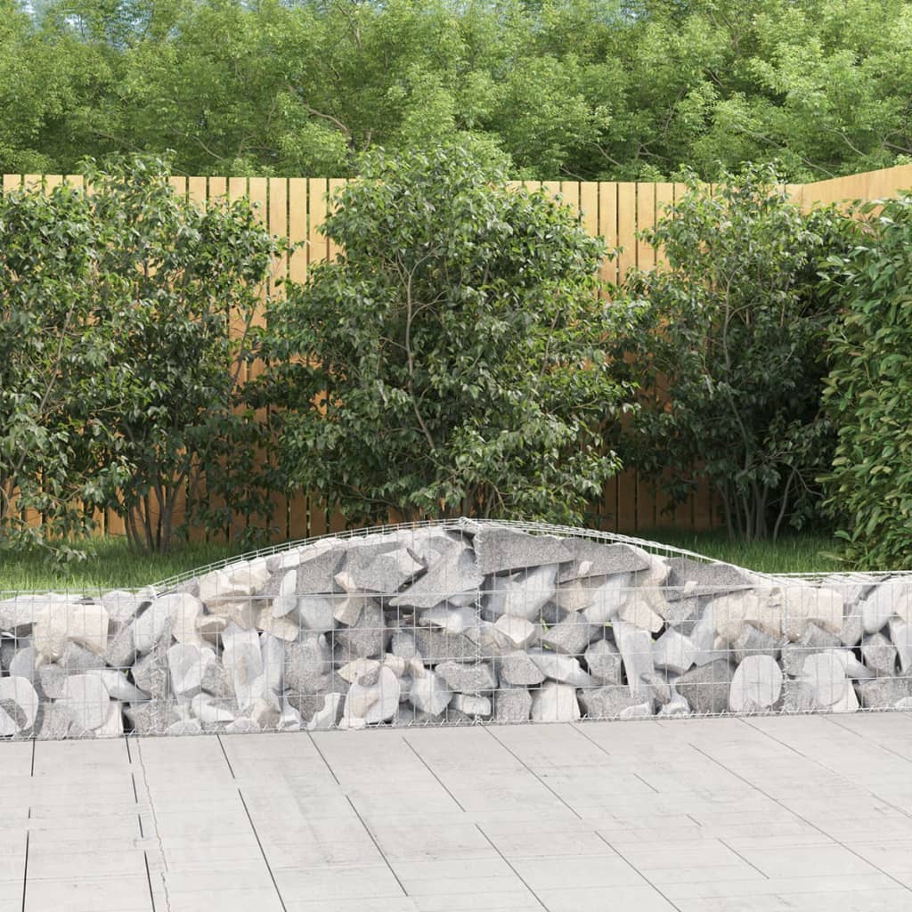 Arched Gabion Baskets 10 pcs 400x30x40/60 cm Galvanised Iron