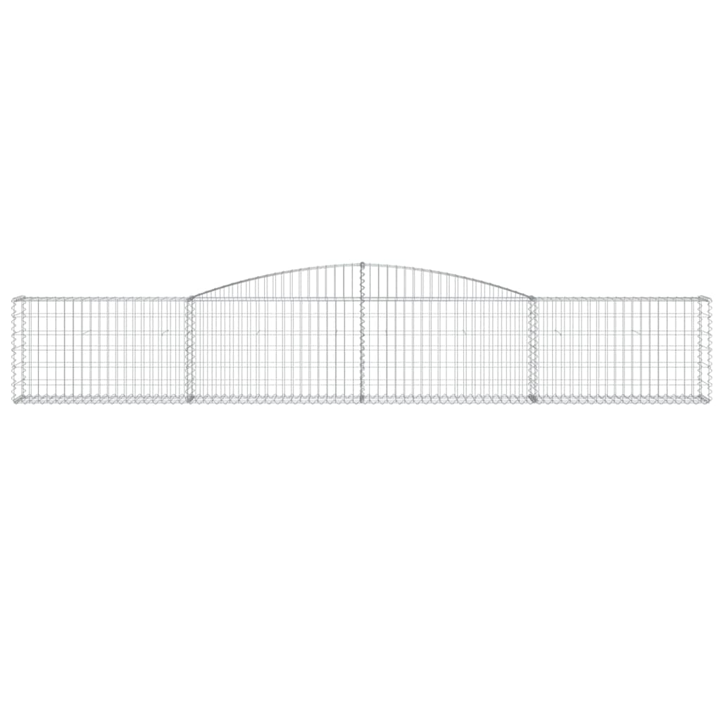 Arched Gabion Baskets 6 pcs 400x30x60/80 cm Galvanised Iron