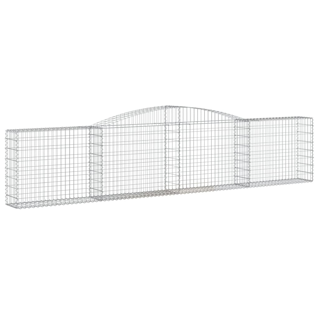 Arched Gabion Baskets 9 pcs 400x30x80/100 cm Galvanised Iron