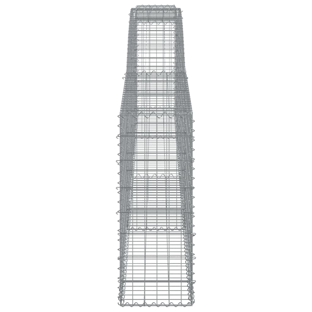 Arched Gabion Baskets 9 pcs 400x30x80/100 cm Galvanised Iron