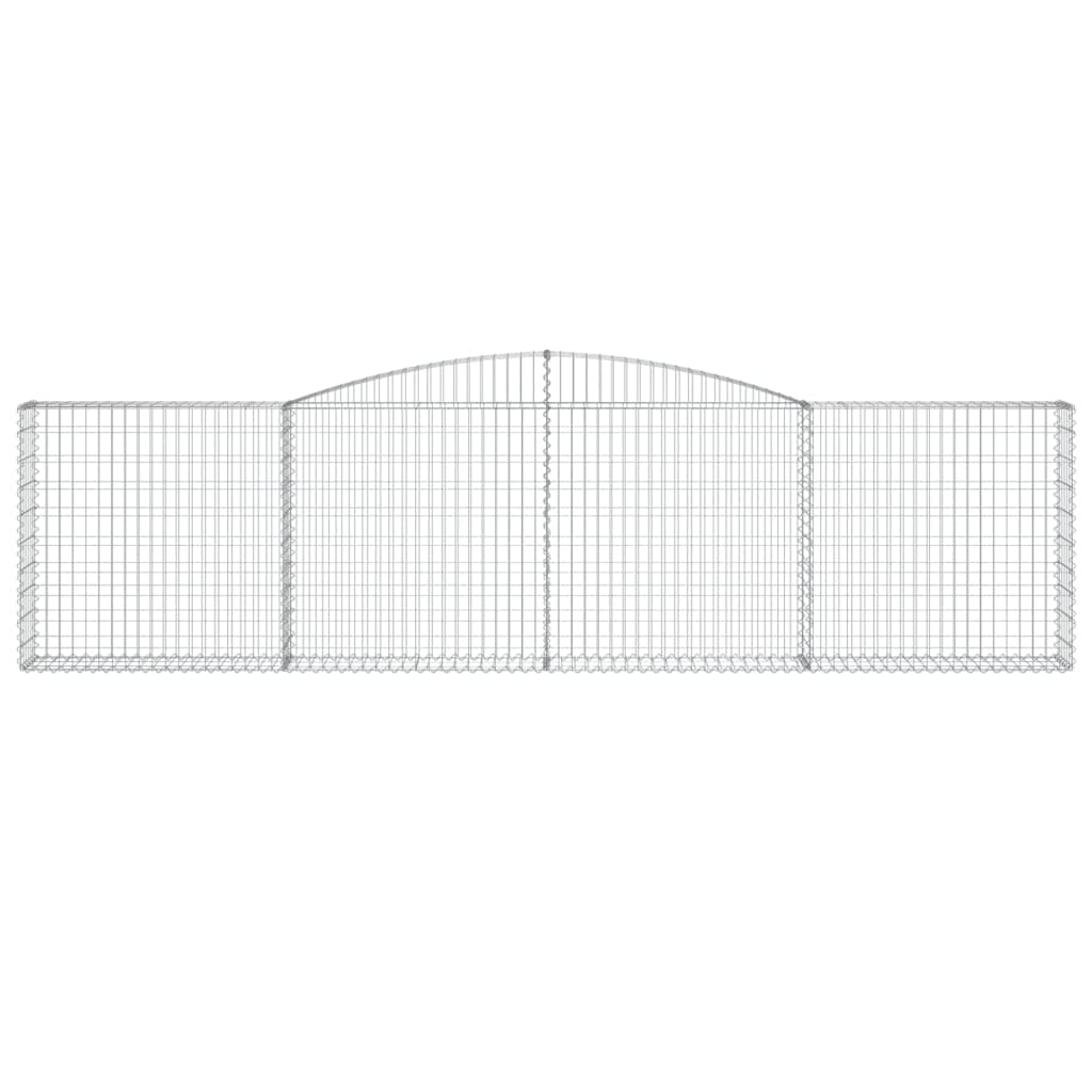 Arched Gabion Baskets 2 pcs 400x30x100/120 cm Galvanised Iron