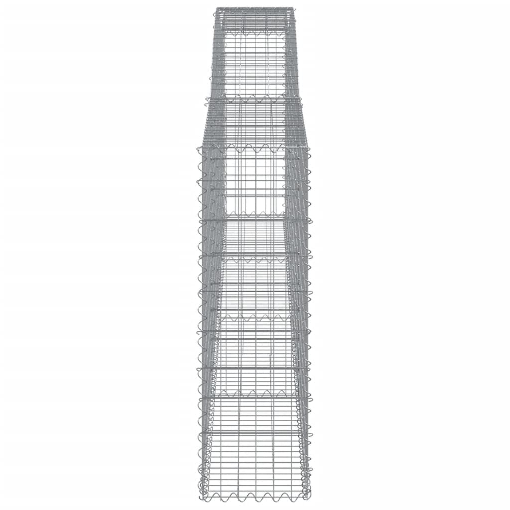 Arched Gabion Baskets 9 pcs 400x30x100/120 cm Galvanised Iron