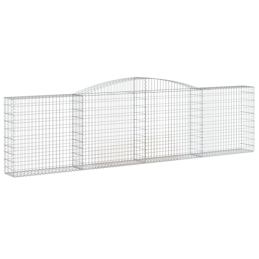Arched Gabion Baskets 15 pcs 400x30x100/120 cm Galvanised Iron