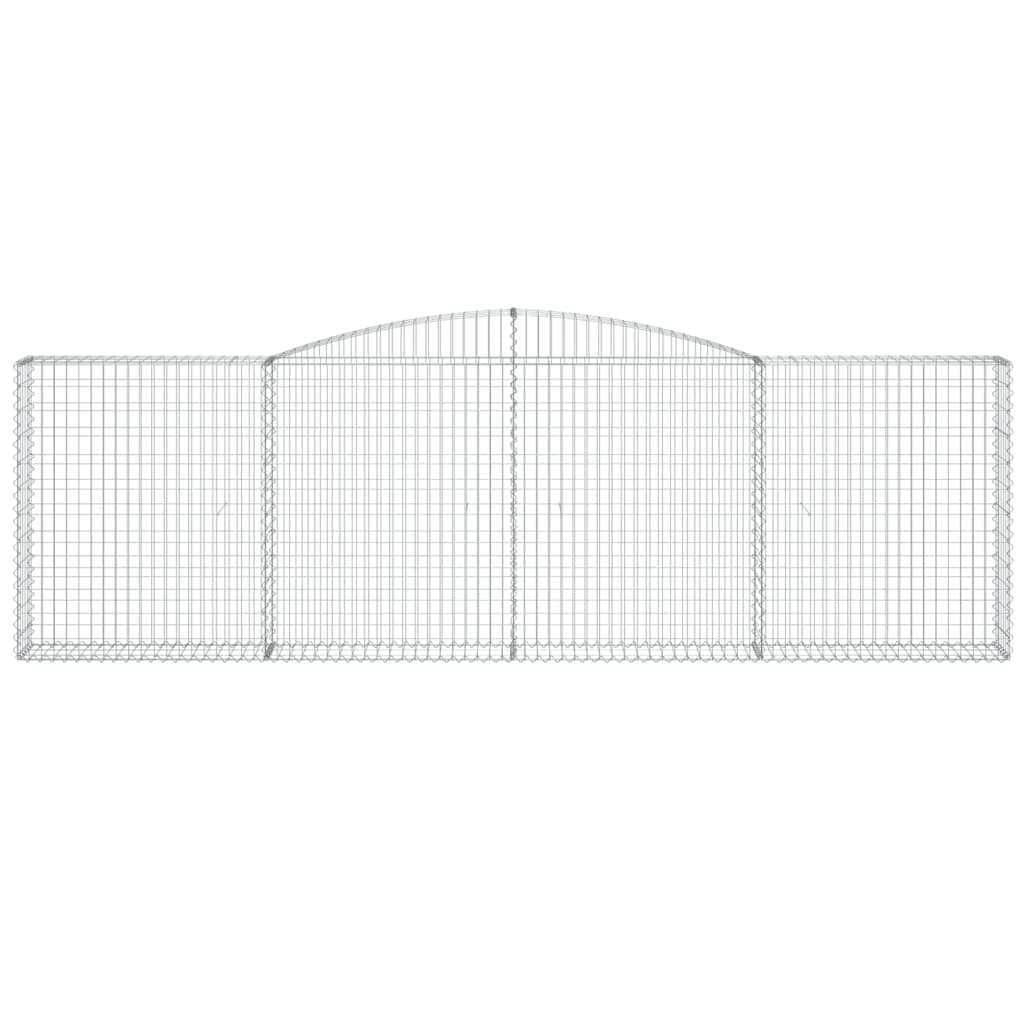 Arched Gabion Baskets 2 pcs 400x30x120/140 cm Galvanised Iron