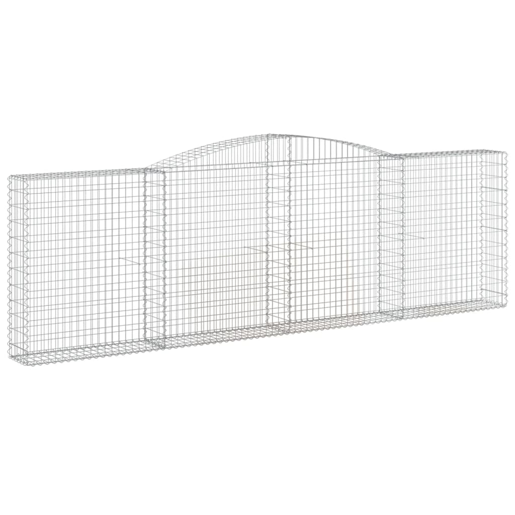 Arched Gabion Baskets 3 pcs 400x30x120/140 cm Galvanised Iron