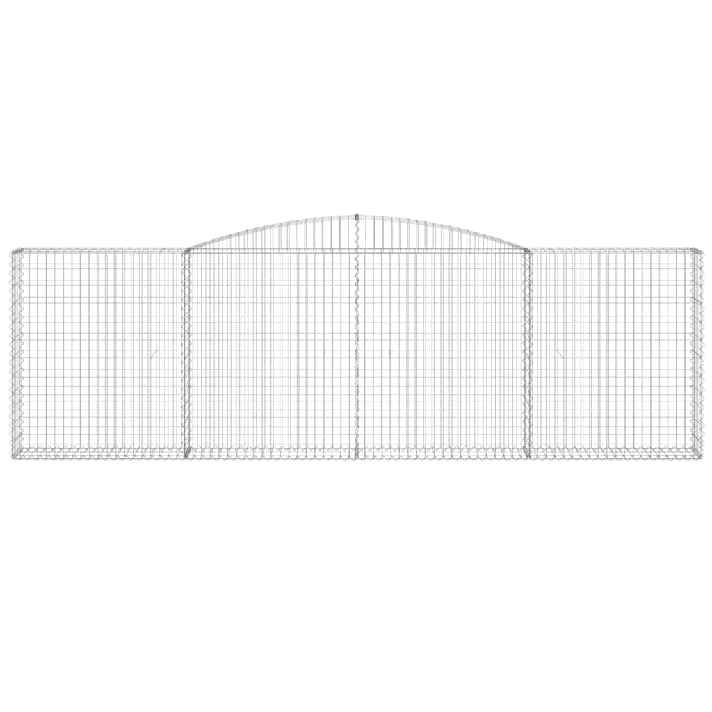 Arched Gabion Baskets 9 pcs 400x30x120/140 cm Galvanised Iron