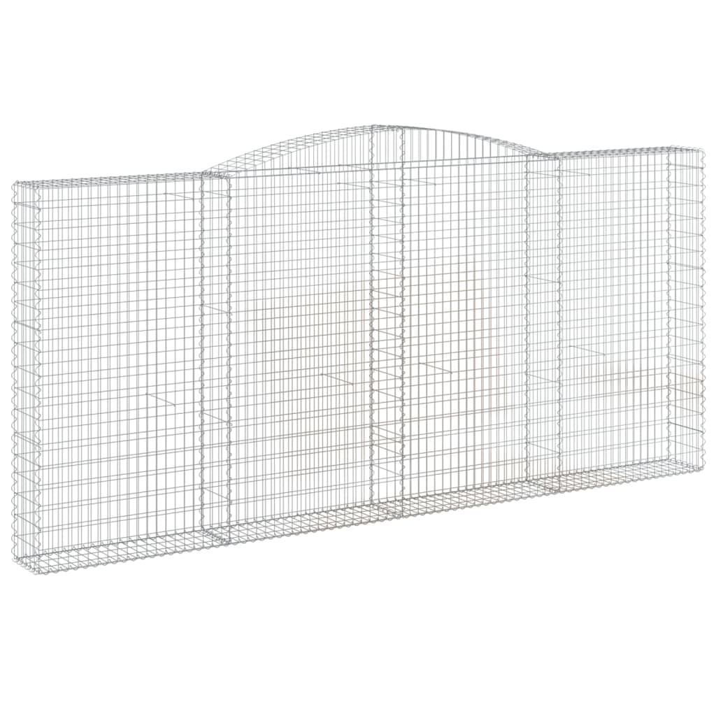Arched Gabion Baskets 5 pcs 400x30x180/200 cm Galvanised Iron