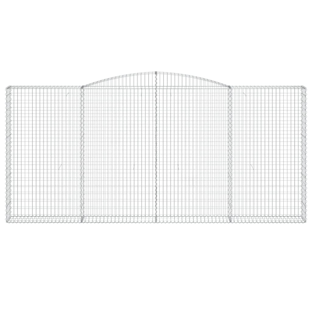 Arched Gabion Baskets 5 pcs 400x30x180/200 cm Galvanised Iron