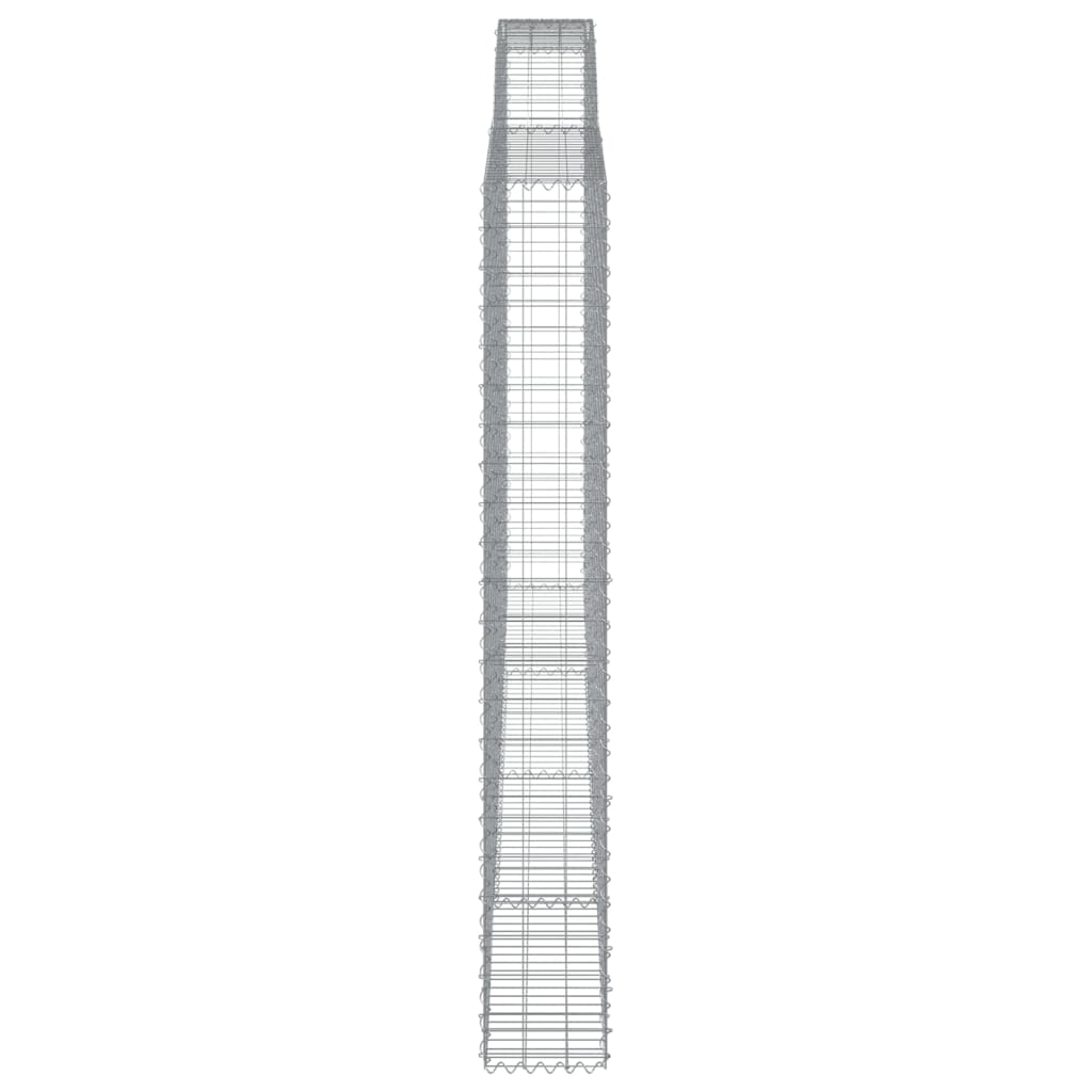 Arched Gabion Baskets 8 pcs 400x30x220/240 cm Galvanised Iron
