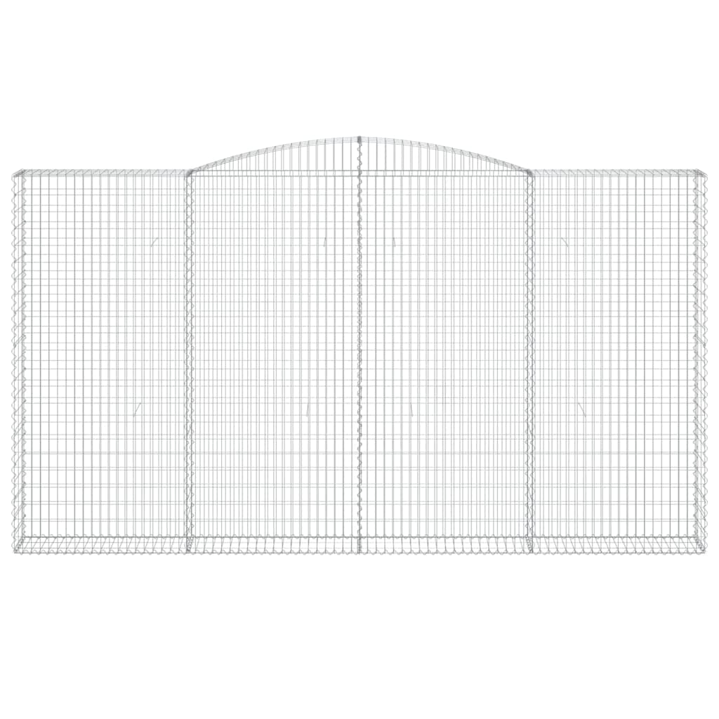 Arched Gabion Baskets 10 pcs 400x30x220/240 cm Galvanised Iron