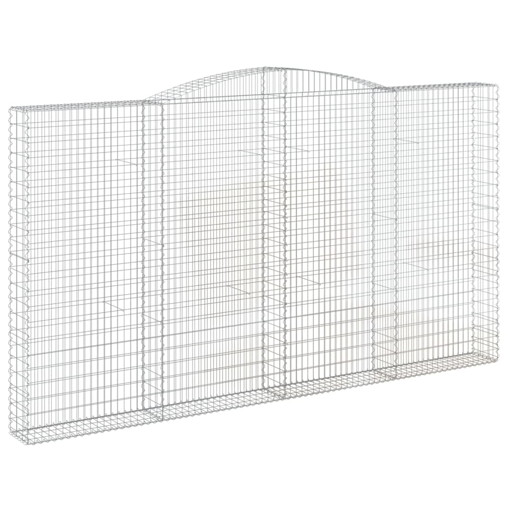 Arched Gabion Baskets 15 pcs 400x30x220/240 cm Galvanised Iron