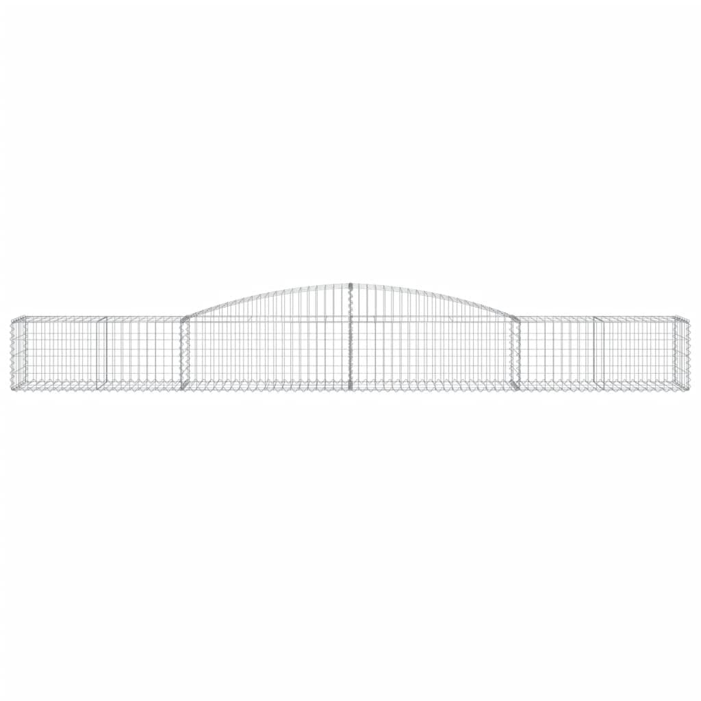 Arched Gabion Baskets 3 pcs 400x50x40/60 cm Galvanised Iron