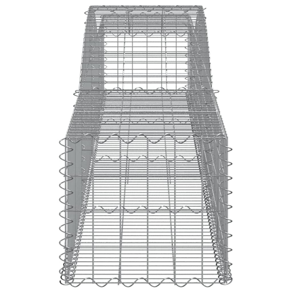 Arched Gabion Baskets 3 pcs 400x50x40/60 cm Galvanised Iron