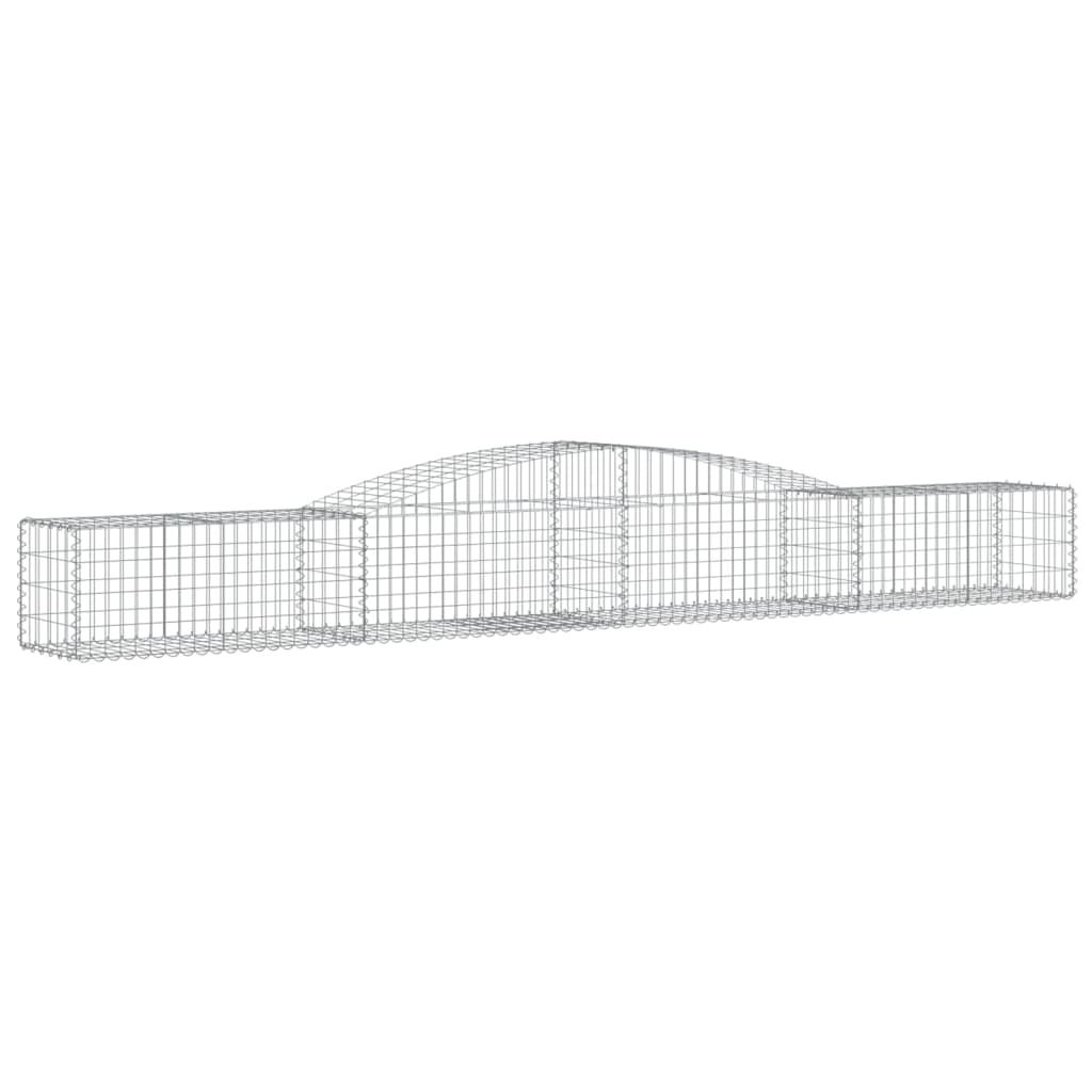 Arched Gabion Baskets 10 pcs 400x50x40/60 cm Galvanised Iron
