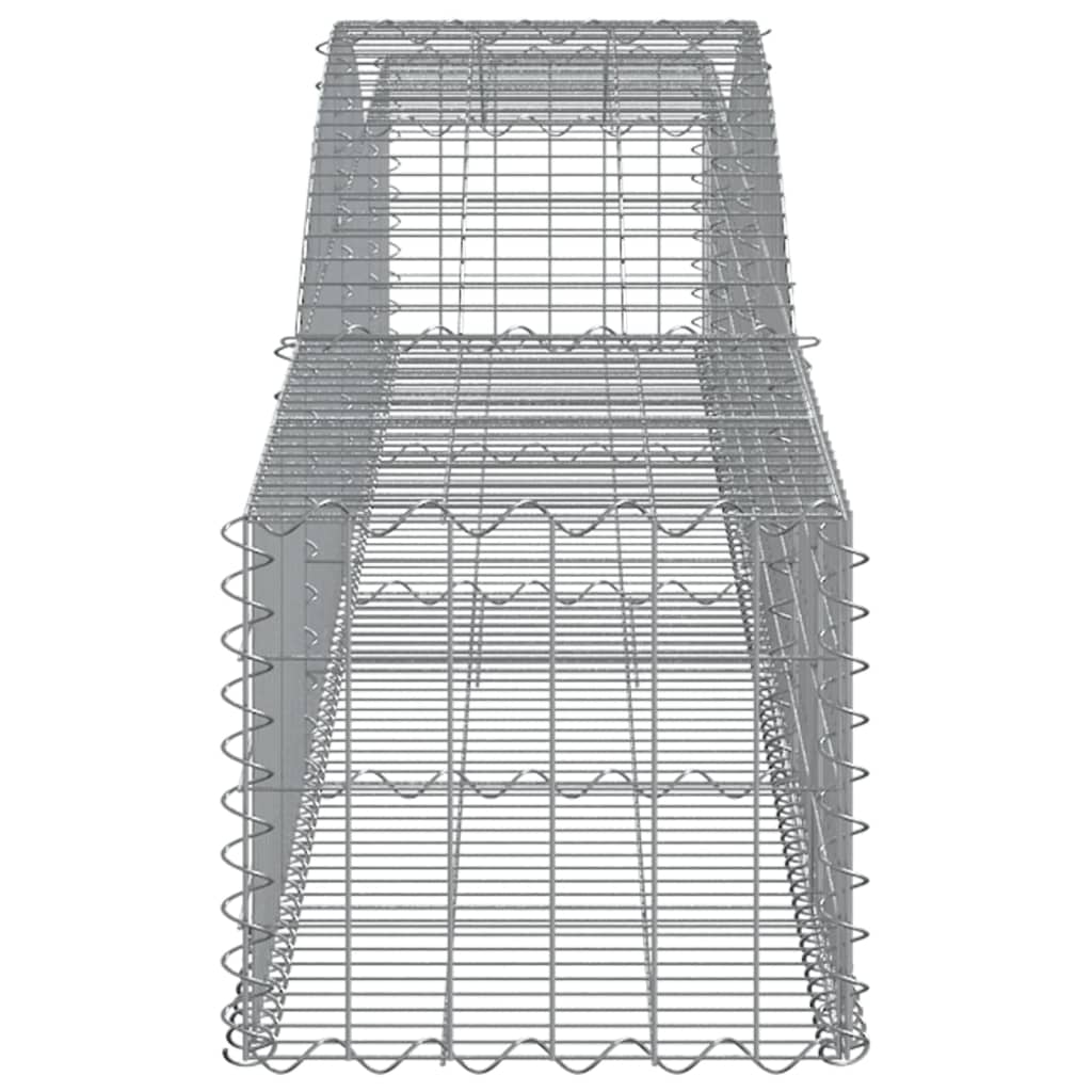 Arched Gabion Baskets 10 pcs 400x50x40/60 cm Galvanised Iron