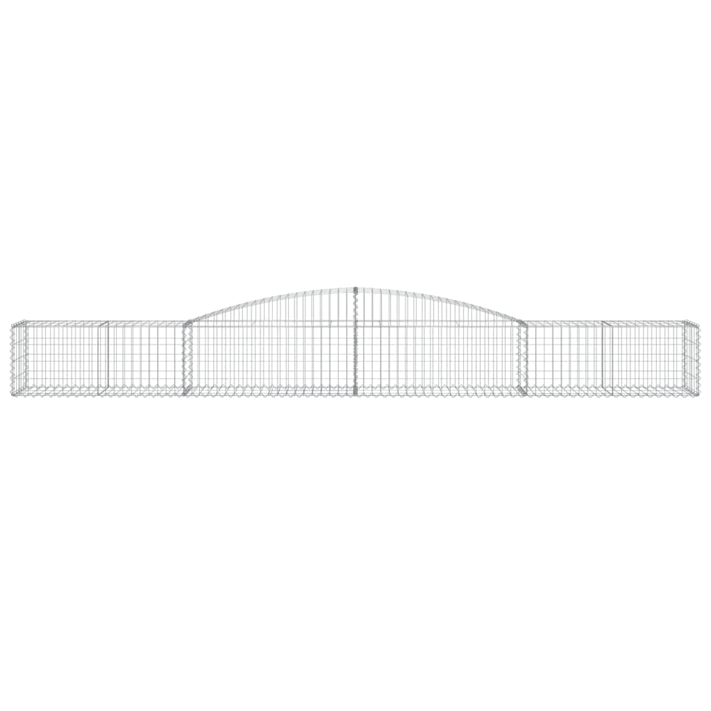 Arched Gabion Baskets 25 pcs 400x50x40/60 cm Galvanised Iron