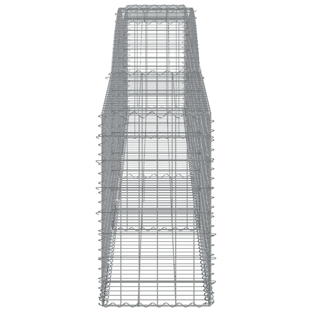 vidaXL Arched Gabion Baskets 3 pcs 400x50x80/100 cm Galvanised Iron