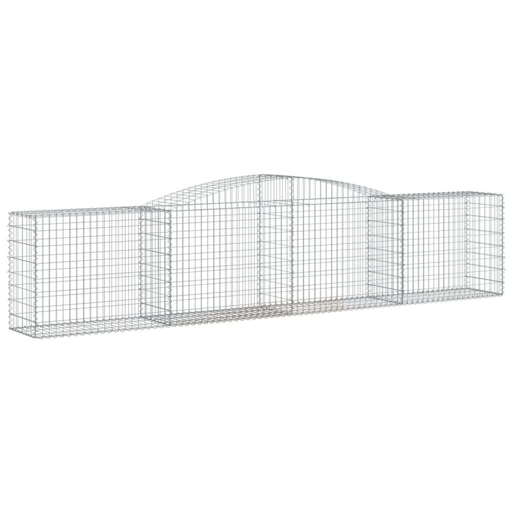 Arched Gabion Baskets 6 pcs 400x50x80/100 cm Galvanised Iron