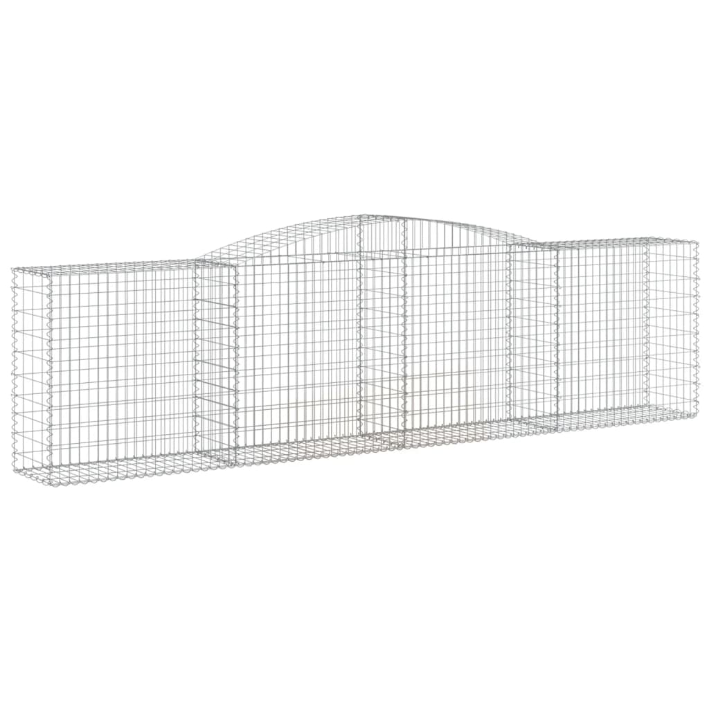 Arched Gabion Baskets 9 pcs 400x50x100/120 cm Galvanised Iron