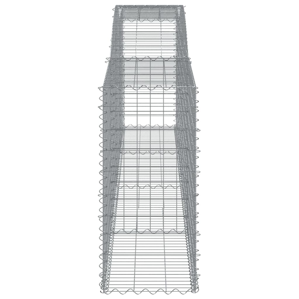 Arched Gabion Baskets 9 pcs 400x50x100/120 cm Galvanised Iron