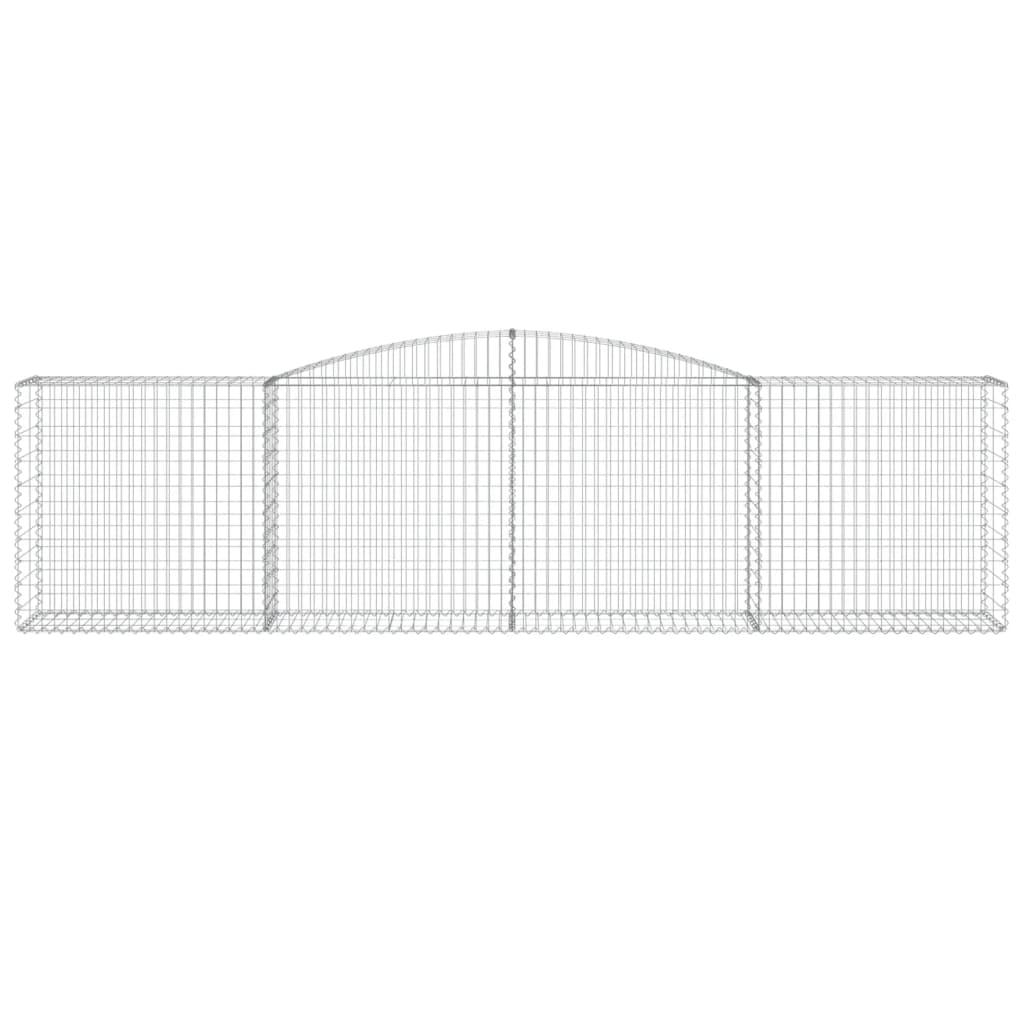 Arched Gabion Baskets 10 pcs 400x50x100/120 cm Galvanised Iron