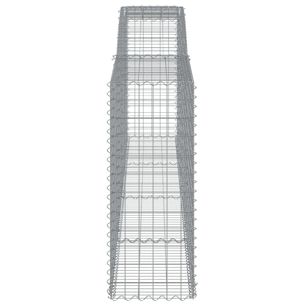 Arched Gabion Baskets 2 pcs 400x50x120/140 cm Galvanised Iron