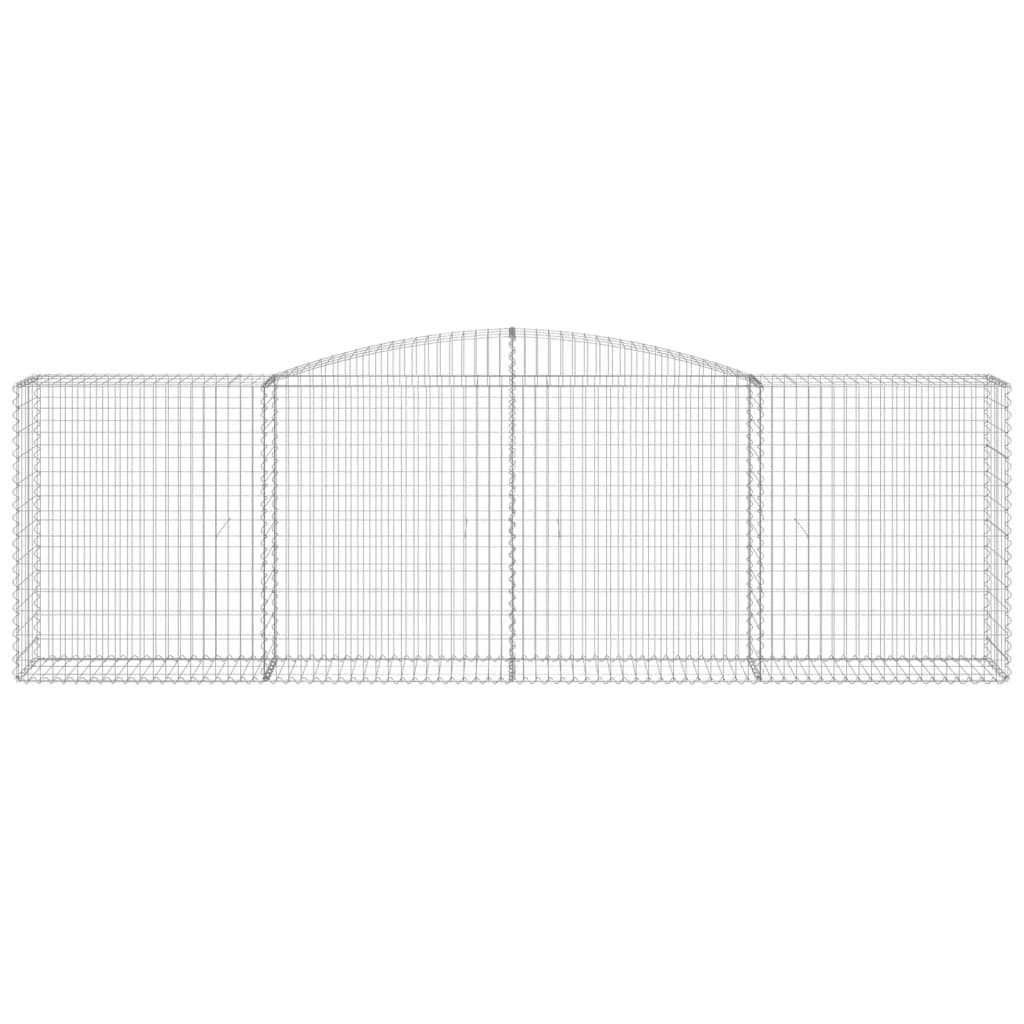 Arched Gabion Baskets 3 pcs 400x50x120/140 cm Galvanised Iron