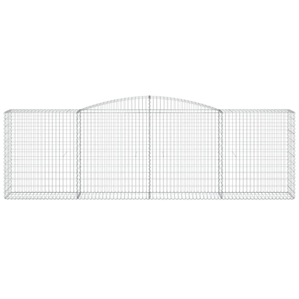 Arched Gabion Baskets 4 pcs 400x50x120/140 cm Galvanised Iron