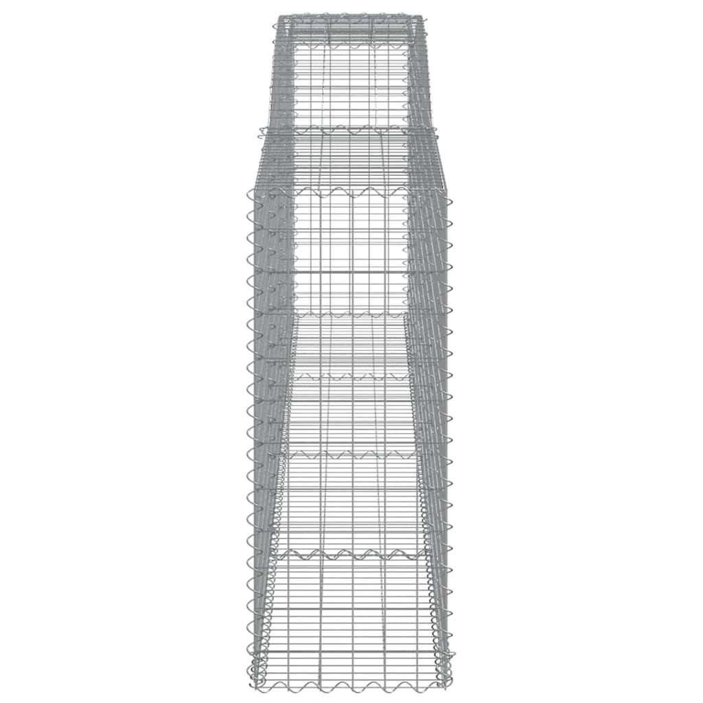 vidaXL Arched Gabion Baskets 8 pcs 400x50x120/140 cm Galvanised Iron