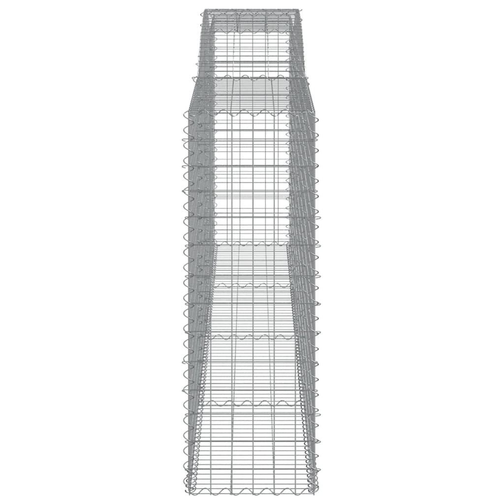 Arched Gabion Baskets 2 pcs 400x50x140/160 cm Galvanised Iron