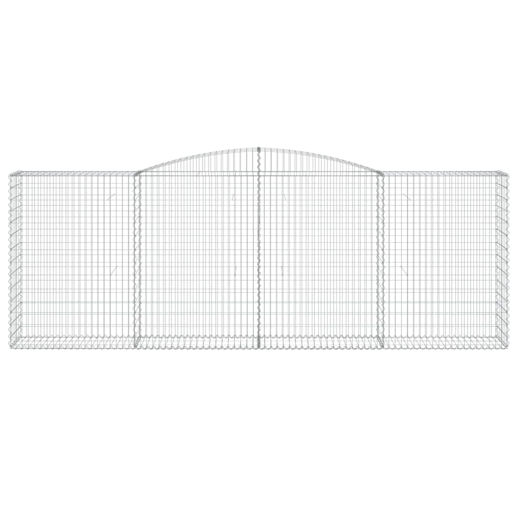 Arched Gabion Baskets 9 pcs 400x50x140/160 cm Galvanised Iron
