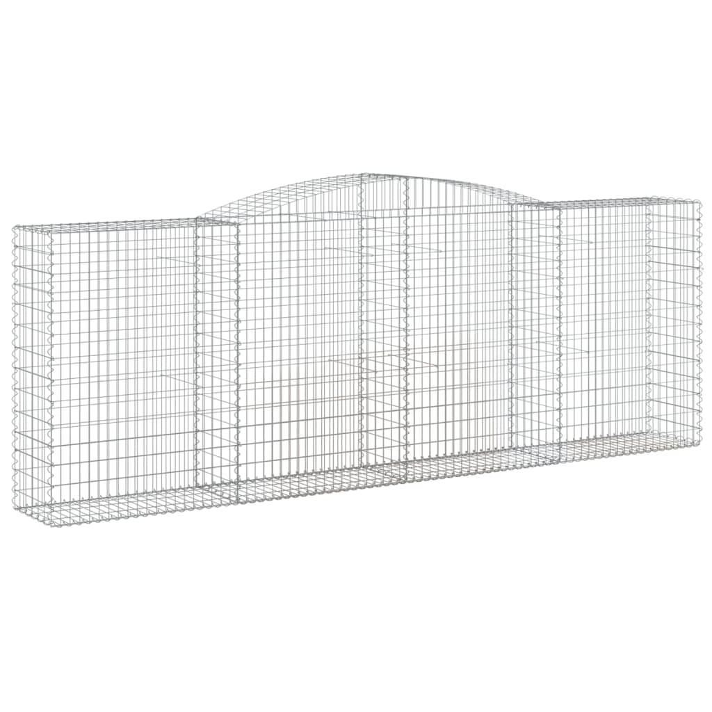 Arched Gabion Baskets 10 pcs 400x50x140/160 cm Galvanised Iron