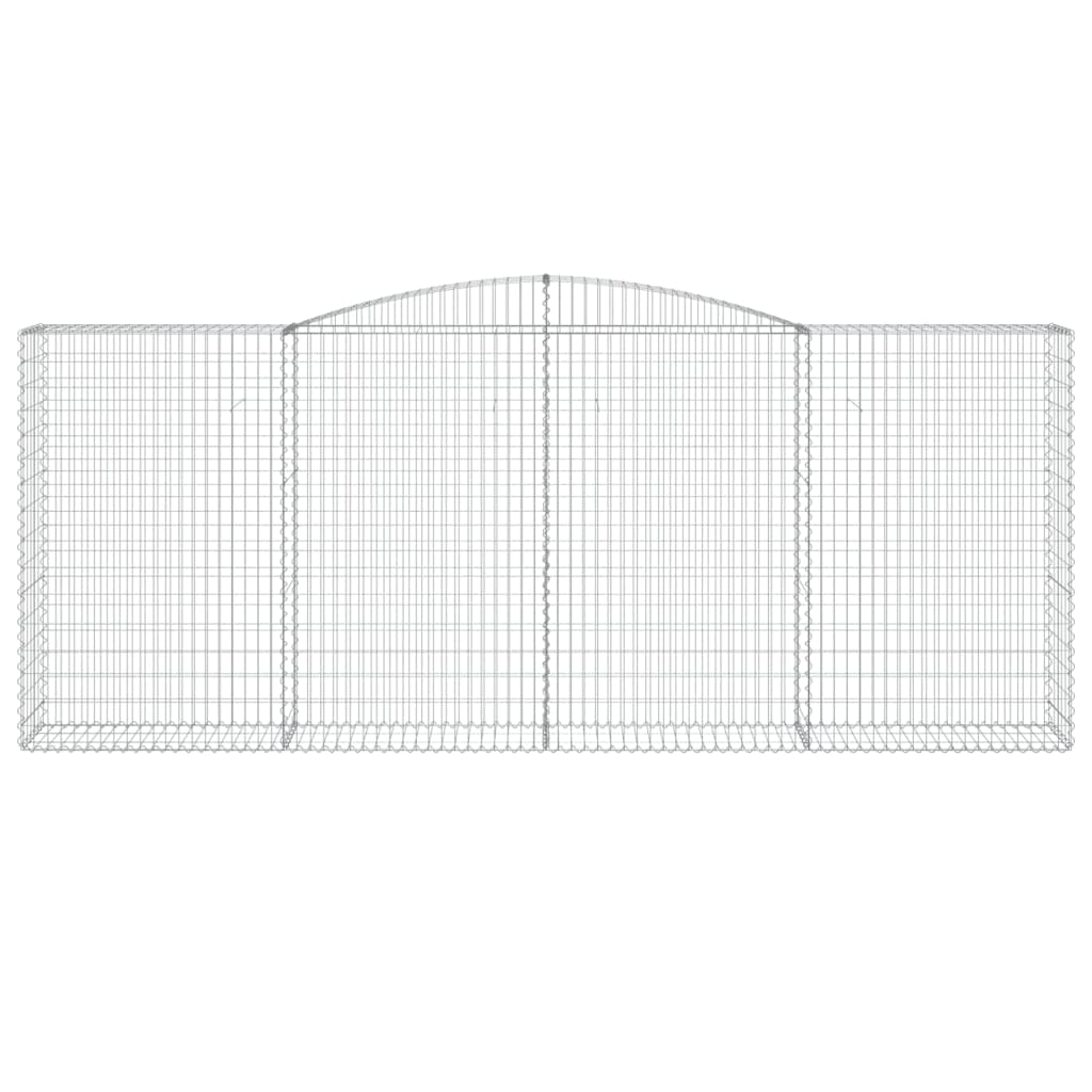Arched Gabion Baskets 4 pcs 400x50x160/180 cm Galvanised Iron