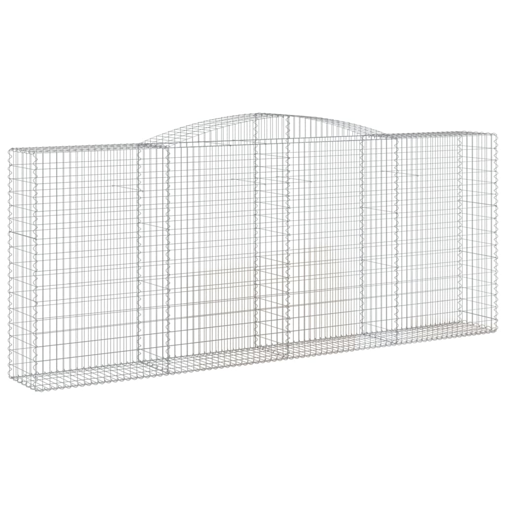 Arched Gabion Baskets 15 pcs 400x50x160/180 cm Galvanised Iron