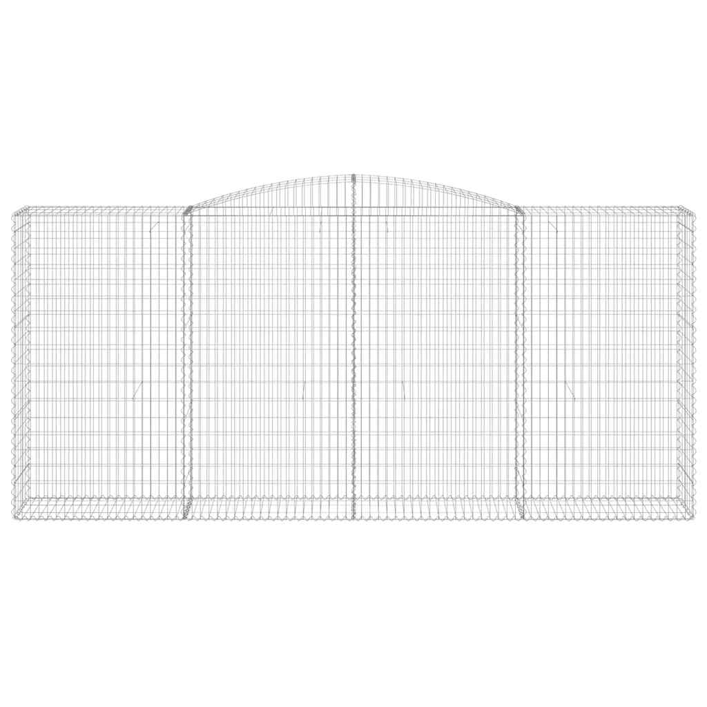 Arched Gabion Baskets 10 pcs 400x50x180/200 cm Galvanised Iron