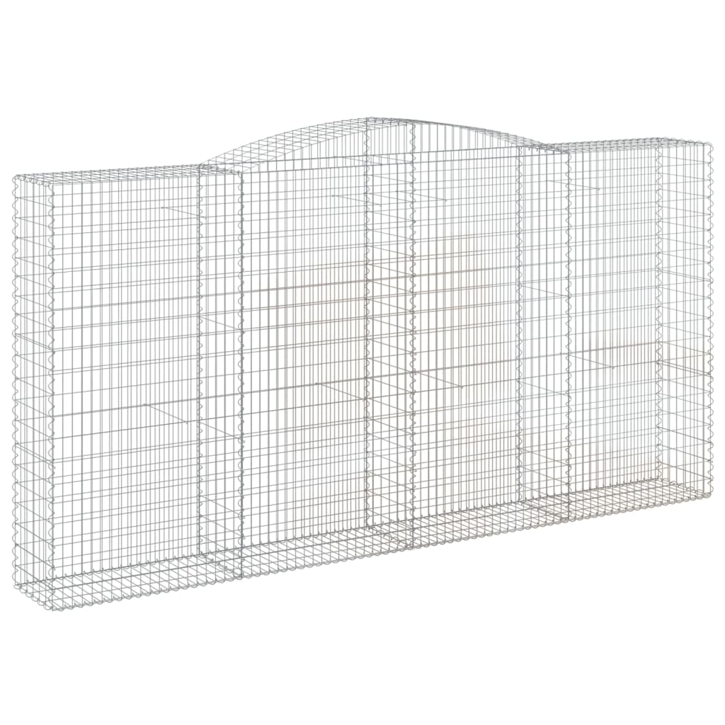 Arched Gabion Baskets 7 pcs 400x50x200/220 cm Galvanised Iron