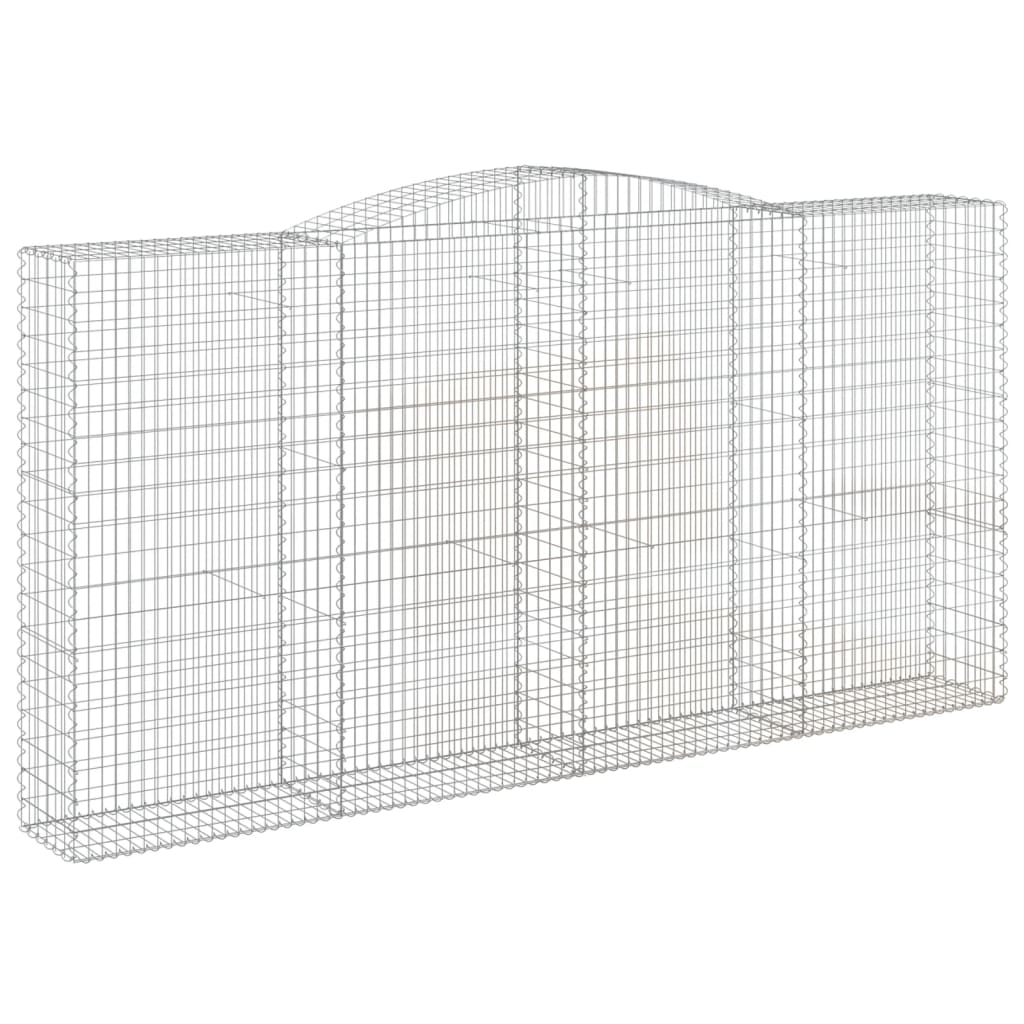 Arched Gabion Baskets 8 pcs 400x50x200/220 cm Galvanised Iron