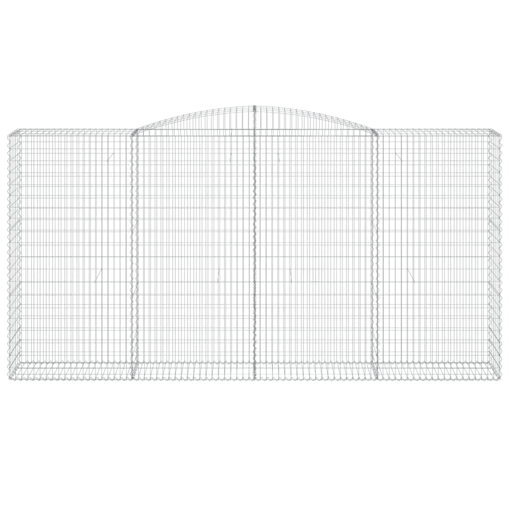 Arched Gabion Baskets 8 pcs 400x50x200/220 cm Galvanised Iron
