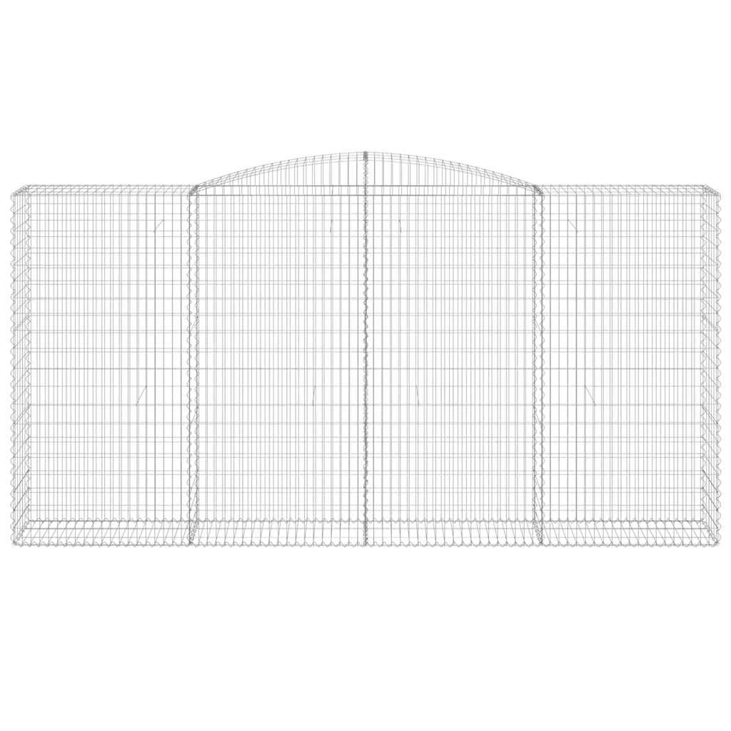 Arched Gabion Baskets 10 pcs 400x50x200/220 cm Galvanised Iron