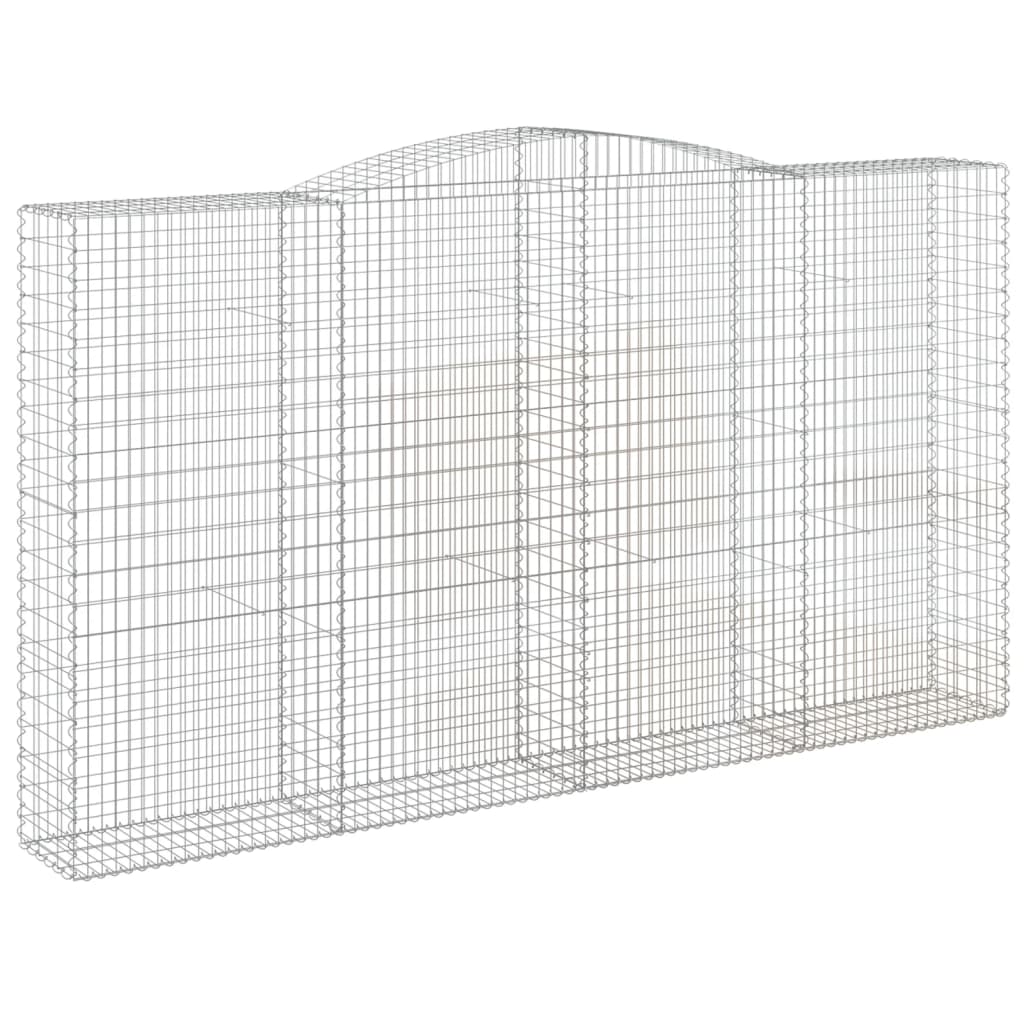 Arched Gabion Baskets 7 pcs 400x50x220/240 cm Galvanised Iron
