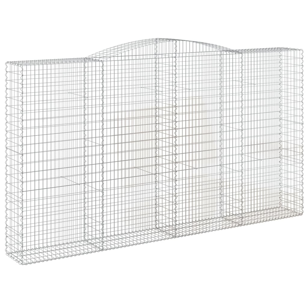 Arched Gabion Baskets 10 pcs 400x50x220/240 cm Galvanised Iron