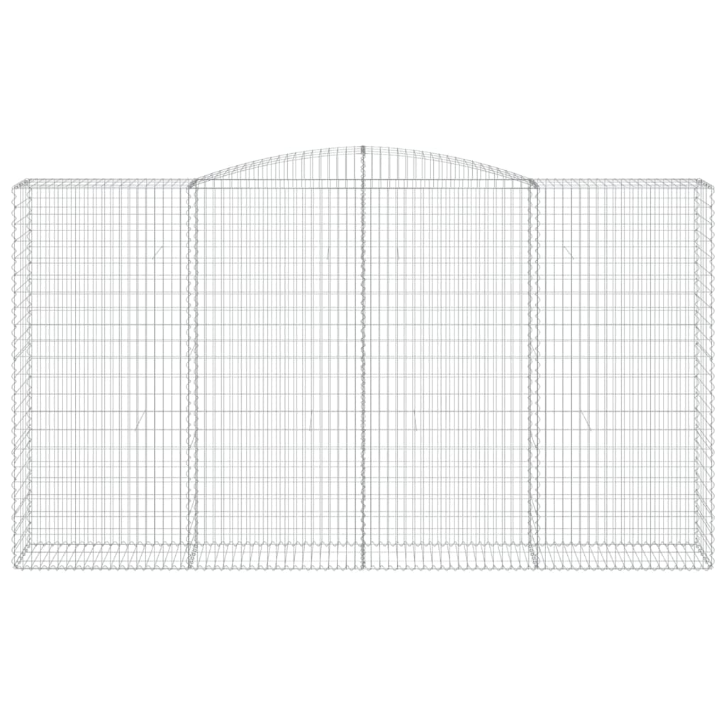Arched Gabion Baskets 10 pcs 400x50x220/240 cm Galvanised Iron