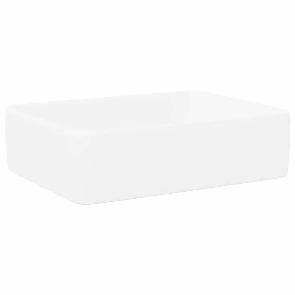 Wash Basin White 48x37x13 cm Ceramic Rectangle