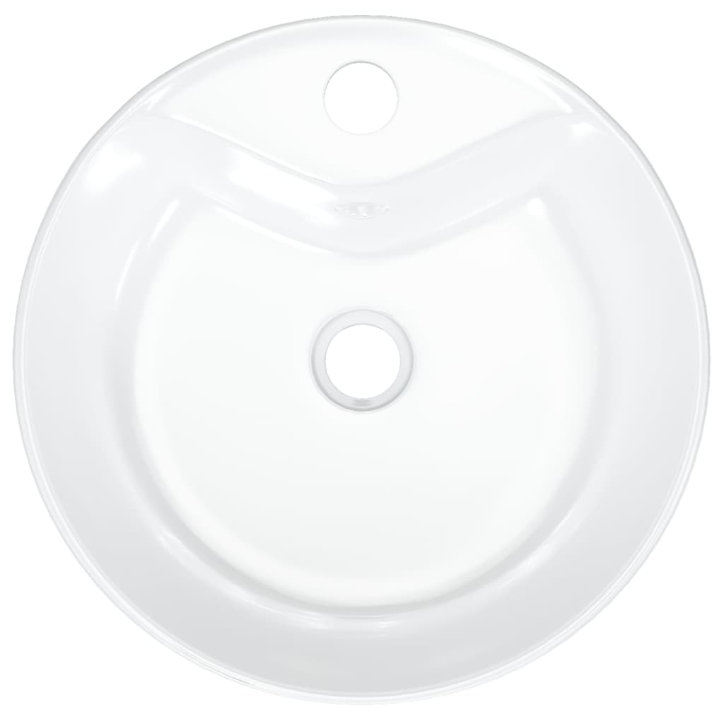 vidaXL Wash Basin White 40x14.5 cm Ceramic Round