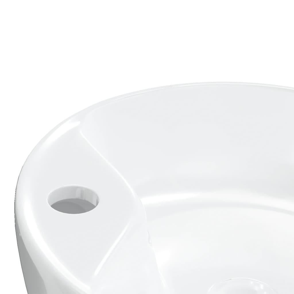 vidaXL Wash Basin White 40x14.5 cm Ceramic Round